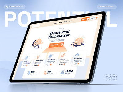 BrainOwl – Brain Games Website Design fun game website