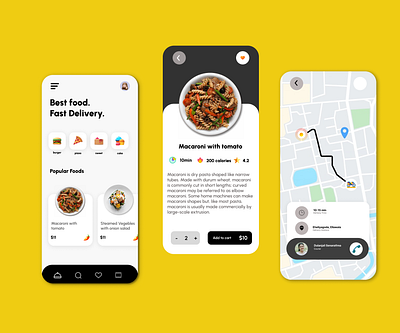 Food Delivery App UI app design figma food delivery graphic design material mobile app responsive ui uiux ux