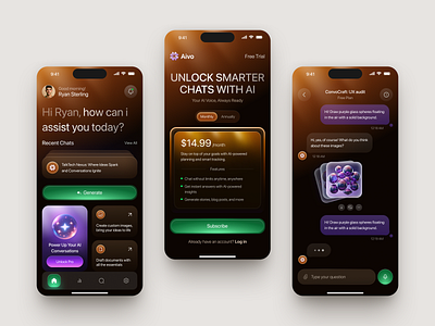 Mobile Design for AI app design application design design interface ios app design mobile app product service startup ui ux