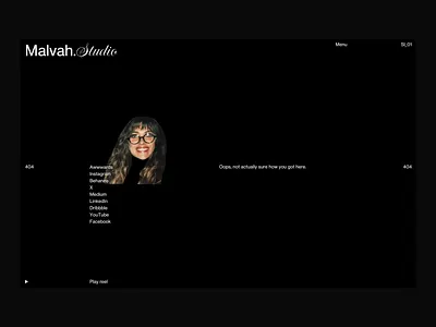 Malvah.Studio 404 agency agency website animation cape town design studio error page funny 404 graphic design layout malvah pinball animation portfolio website south africa studio website typography ui ux web web design