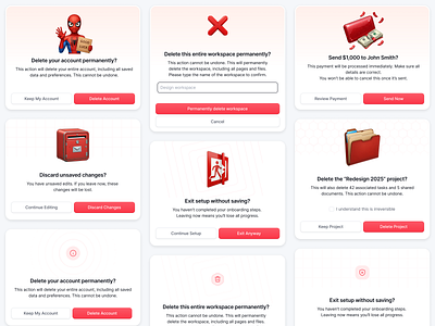Confirmation Dialog UI buttons chicken box confirm dialog confirmation confirmation dialog confirmation dialog mui confirmation dialog ui confirmation dialog ux confirmation dialogs destructive actions dialog box headline irreversible action pop up interface ux writing warning alert box