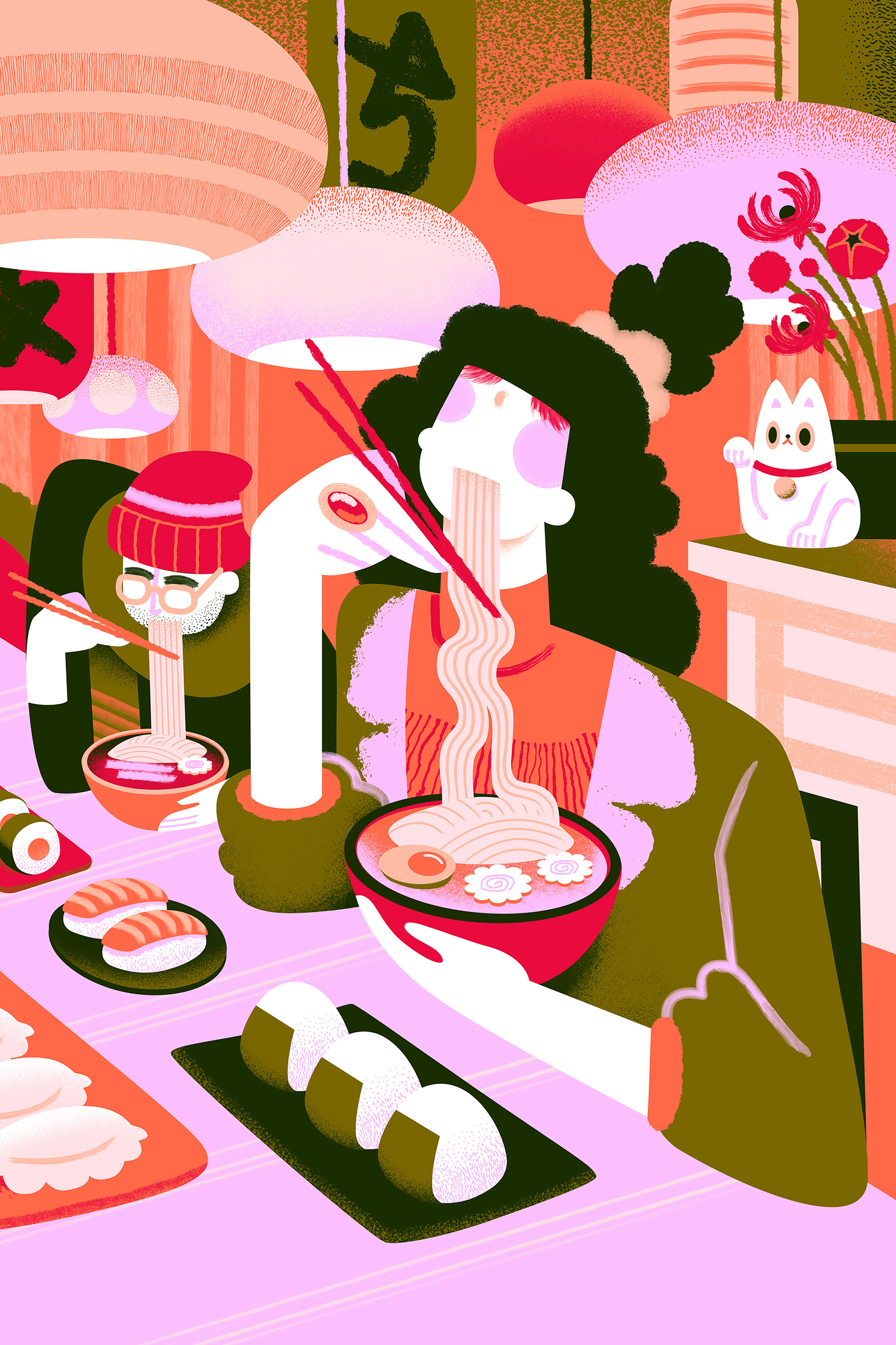 Ramen soup affinity designer art characters digital art illustration vector illustration vectors