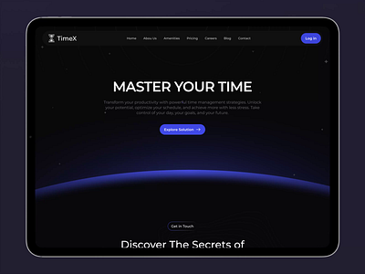 TimeX – Modern Time Management Website Design casestudy creativedesign creativeportfolio darkui digitalproduct dribbble interactiondesign minimaldesign modernui productivityapp responsivedesign timemanagement uidesign uxdesign uxui visualdesign webdesign websitedesign