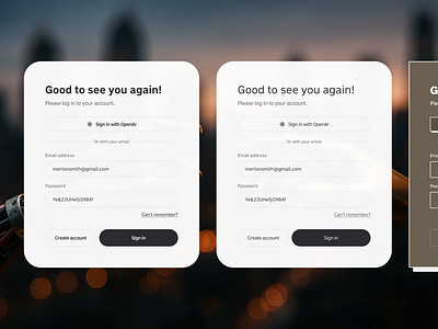Futuristic Login Screen – Modern UI with Robotic Touch login experience