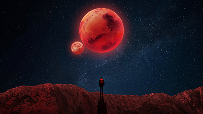 The Red Cycle Desktop Wallpaper Artwork + Animation animated artwork animation artwork design digital art graphic design photo manipulation poster design space universe wallpaper