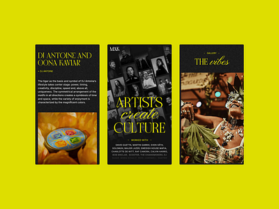 MAK Management pt.02 art direction bold design layout management script typography ui web website