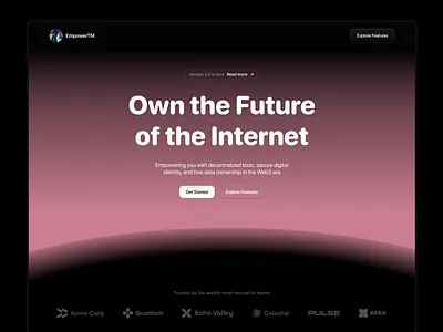 Web 3 Hero Section ui