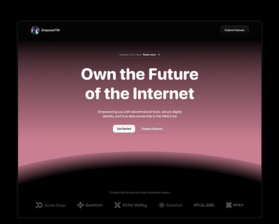 Web 3 Hero Section ui