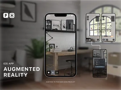 iOS App — Augmented Reality Measurements addition ai assistant ai tool ar ar feature augment reality furniture interior ios measurements modern design quick interaction saas saas app saas platform smart smart home usability user experience vr