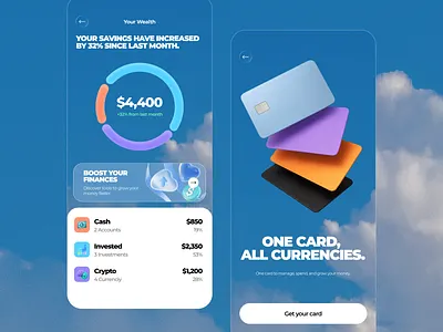 Milennial Bank 3d app bank branding crypto illustration trading ui