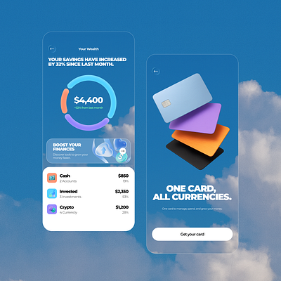 Milennial Bank 3d app bank branding crypto illustration trading ui
