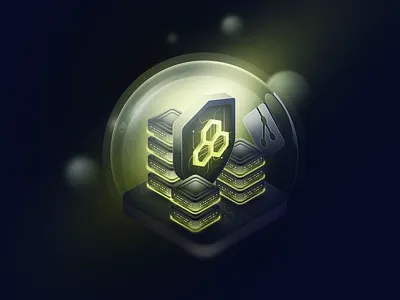 Offline Mode Hero Illustration api bubble dark design gitops illustration isometric marketing offline protection security servers shield traefik web