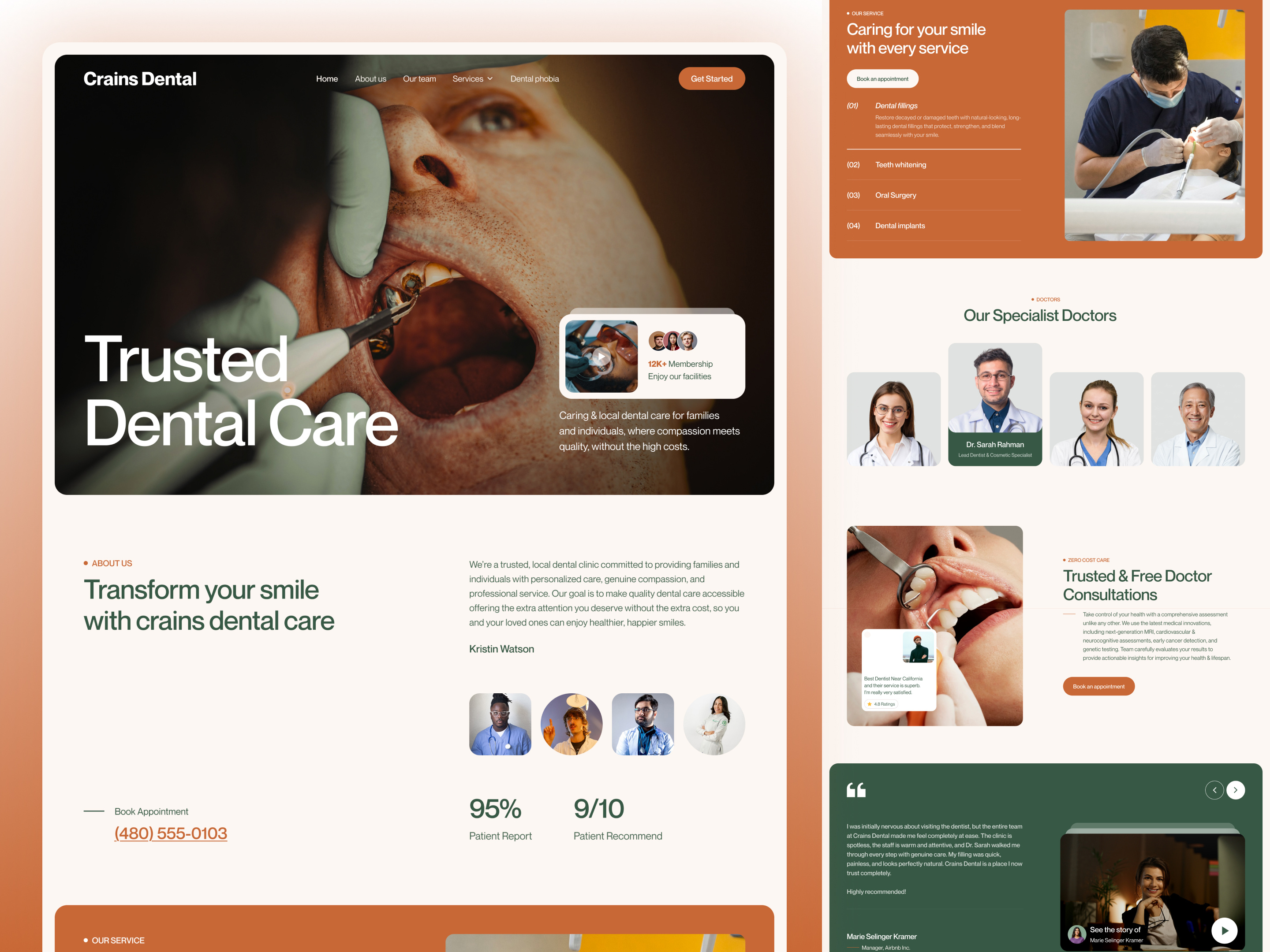 Example of Medical Website UI UX Design Using Figma