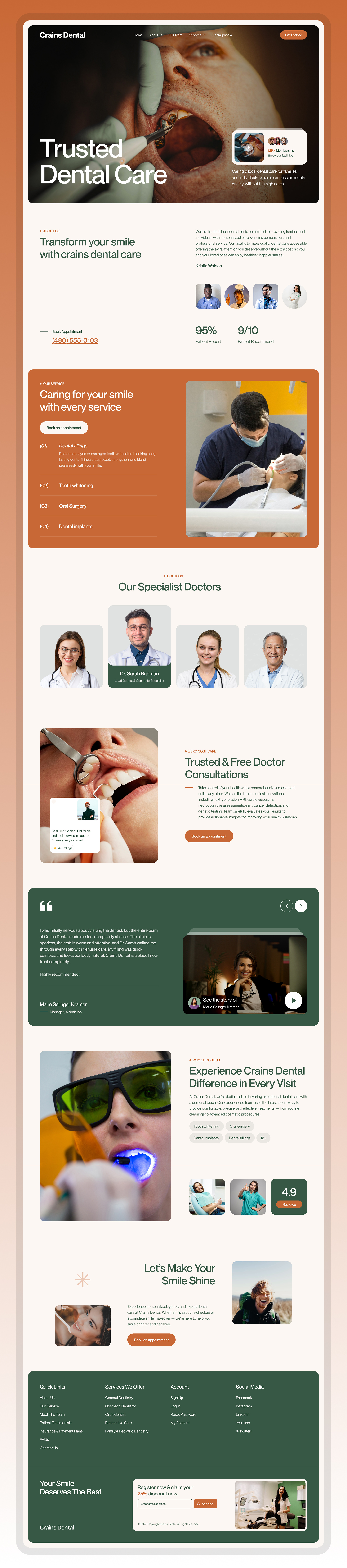 Example of Medical Website UI UX Design Using Figma