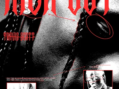 Travis Scott poster album art collage cover art design graphic design