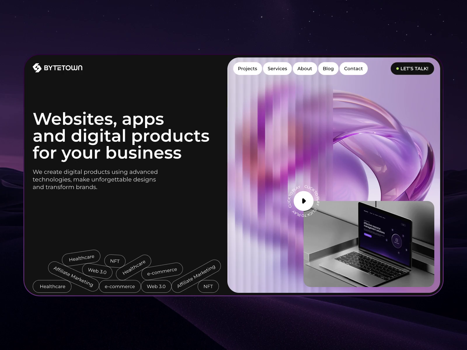 Example of Landing Page Design | Company Website | Digital Agency | Website