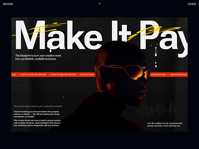 Make It Pay — Creative Business Course Website branding concept design figma ui web webdesign