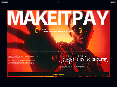 Make It Pay — Creative Business Course Website bold concept creativity design figma graphic design ui web webdesign