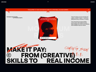 Make It Pay — Creative Business Course Website concept design ui web webdesign