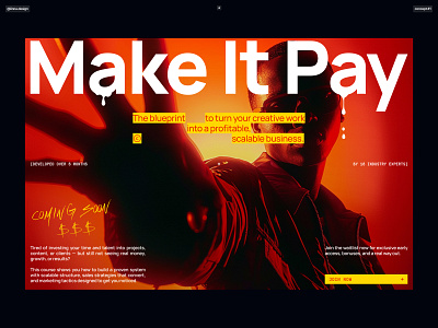 Make It Pay — Creative Business Course Website bold concept creativity design figma ui web webdesign