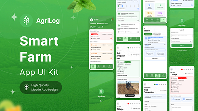 AgriLog Smart Farm Mobile App UI Kit agrilog app farm mobile smart