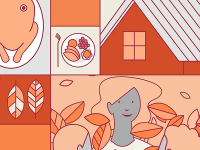 Vignette Thanksgiving Animation animation holiday holiday card illustration motion graphics thanksgiving thanksgiving animation thanksgiving card vector