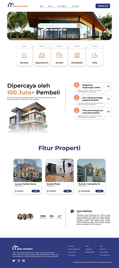 CONTOH WEB MULTI PAGE PROPERTI branding graphic design landingpage ui ux