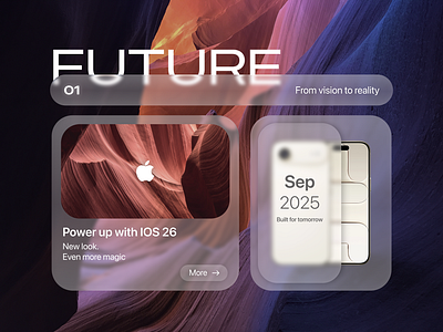 Glassmorphism / Glass-effect product ad ad apple figma glass glassmorphism ios26 ui