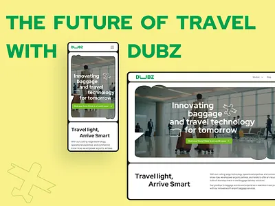 Responsive Web Design for Dubz Travel Tech airoport branding design landing landing page page travel ui ux web web site website