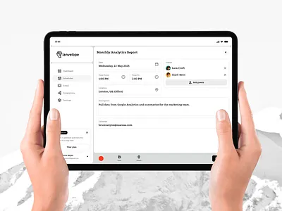 Planvelope | Tablet App Design📨 app calendar clean design ios mail management mobile modern planner productivity schedule service smart suarasa task tools ui website