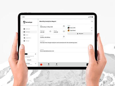 Planvelope | Tablet App Design📨 app calendar clean design ios mail management mobile modern planner productivity schedule service smart suarasa task tools ui website
