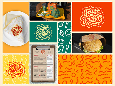 Feast of Friends- Brand Identity adobe illustrator branding creative designinspiration foodbranding foodphotography graphic design graphicdesign illustration logo logo design logodesign menu minimal modernbranding packagingdesign restaurantbranding restaurantdesign typography visualidentity