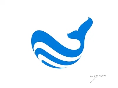 Blue Whale Logo animal logo big logo blue bold logo branding line logo logo logo designer minimal logo minimalist logo ocean sea simple logo smart logo strong logo water logo wave logo whale whale logo