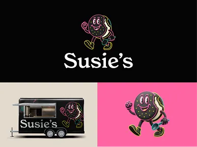 🍦 Ice Cream Logo Design & Branding Concept with Playful Mascot animation brand design brand identity brand identity design branding cookie design food food truck ice cream illustration logo logo design logo designer mascot restaurant