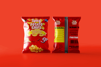 Chips Pack Design Mockup branding graphic design illustration logo photoshop typography vector