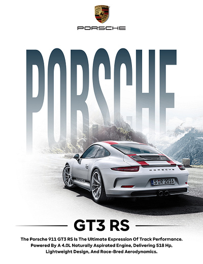 Porsche Car Poster Design in Figma 3d animation branding design graphic design illustration logo motion graphics porsche ui vector