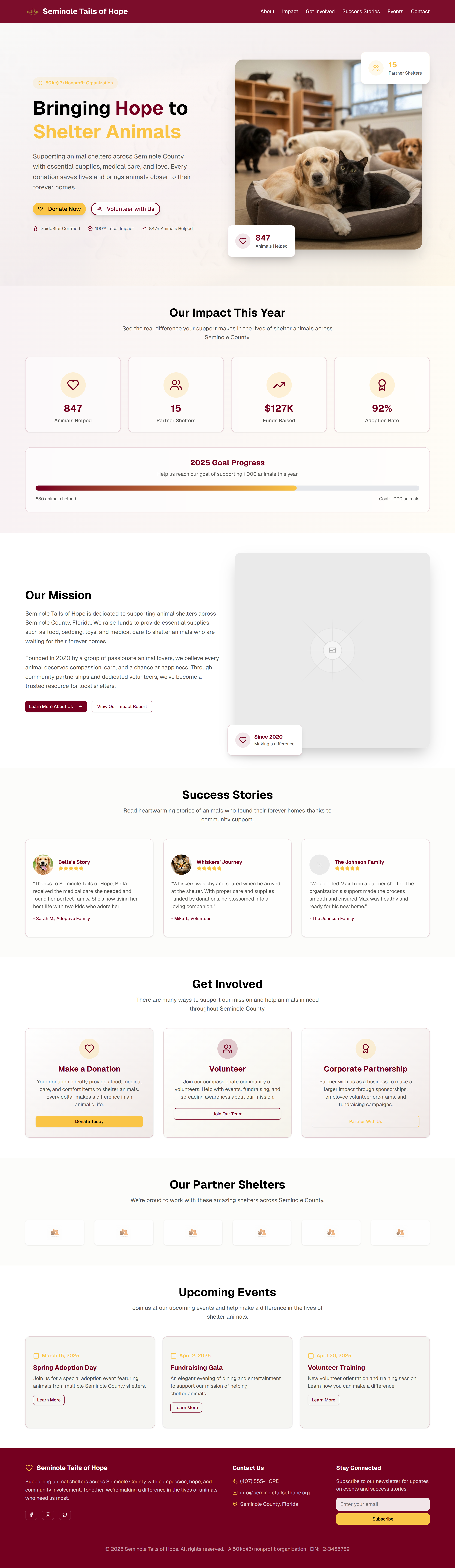 Animal Shelter Website Design Concept animals design figma shelter ui ux web design website website design