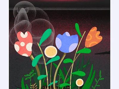 Illustration for Dipity Lit Mag abstract article cartel design digitalart editorial illustration magazine music plant poster singlecover