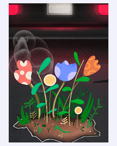 Illustration for Dipity Lit Mag abstract article cartel design digitalart editorial illustration magazine music plant poster singlecover