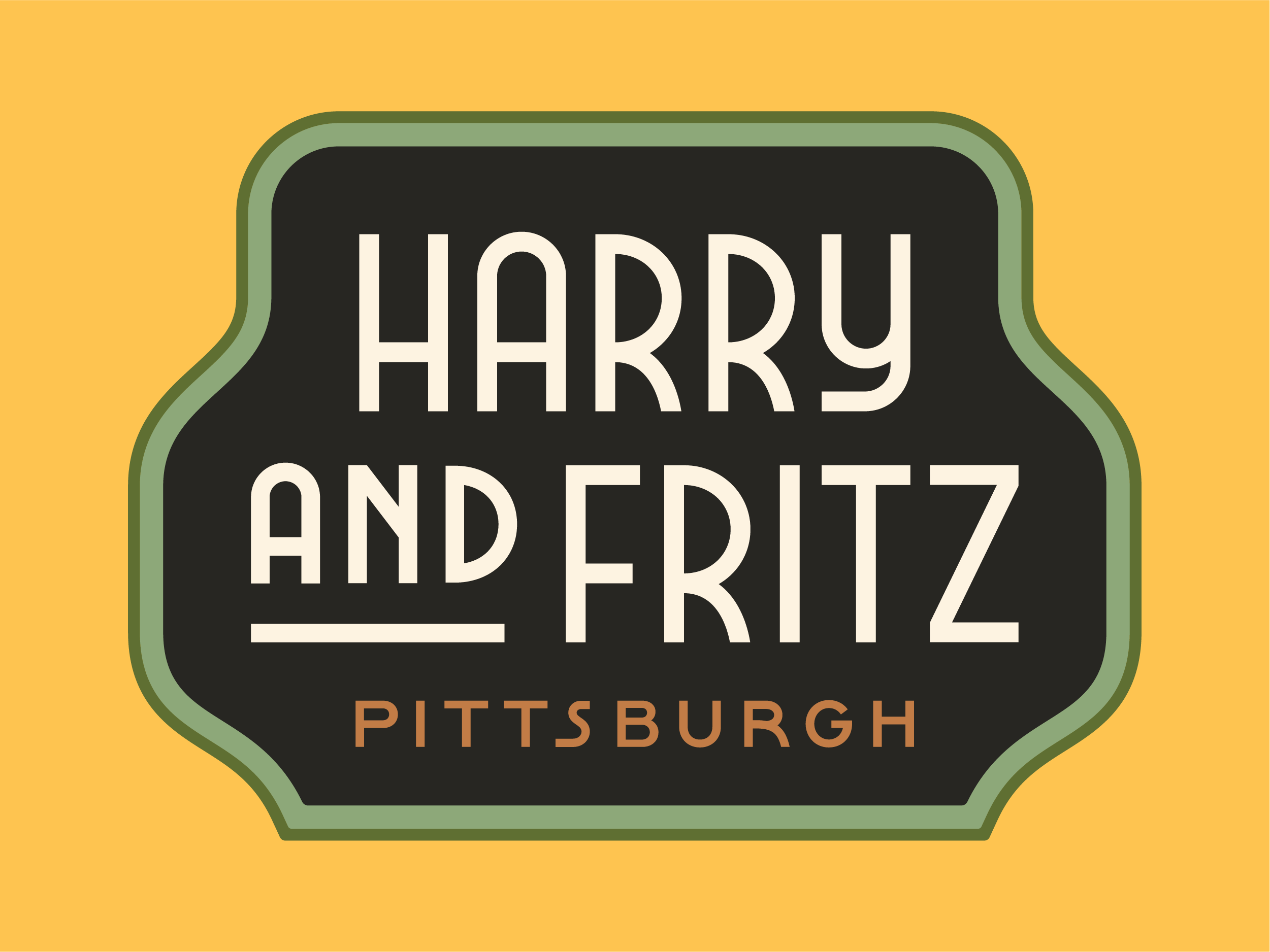 Harry & Fritz Brand Identity art deco brand branding custom geometric historic identity lettering logo pa pennsylvania restaurant wordmark