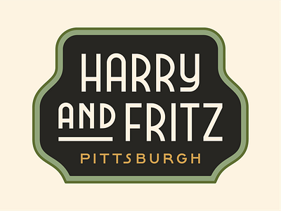 Harry & Fritz Brand Development art deco brand branding custom geometric historic identity lettering logo pa pennsylvania restaurant wordmark