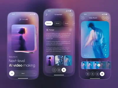 AI - Video Creation Mobile App ai ai app ai image generator ai video creator ai video generator app app design creation generation interface mobile mobile app mobile application product service video video editing video generator videoeditor