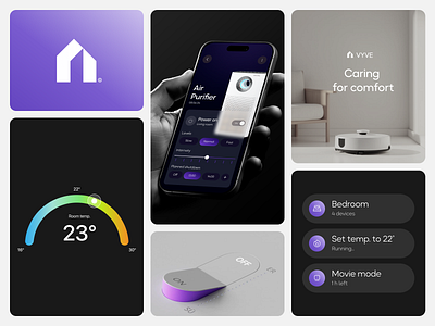 Smart Home App Branding brand identity design branding and design control app graphic design home automation smart device smart home app smart house smart security