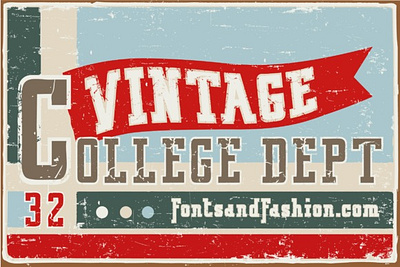 Vintage College Dept_Double Font apparel fonts beauty fonts birthday cards fonts bold bold charm branding fonts design vintage vintage college dept double font
