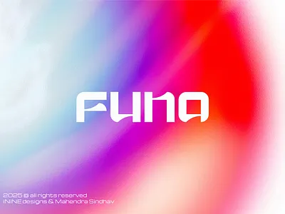FUNA - Modern Typography Logo brand brand identity brand logo branding design futuristic logo gradient graphic design icon logo minimal minimalist modern modern logo pro tech logo type typography typography logo visual identity