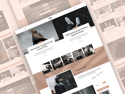 Personal Blog blog clean creative design fashion landing magazine theme ui ux vlog web wordpress