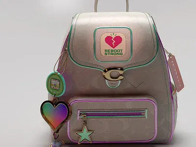 REBOOT STRONG 3d bag fashion render
