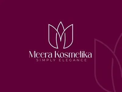 Logo for Meera Kosmetika cosmetics flower m kosmetika lili logo logo logo design logo maroon m flower logo m logo mdrahat467 meera
