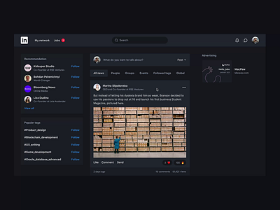 LinkedIn redesign