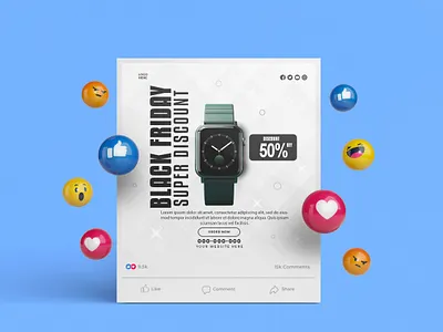 Watch Social Media Post Design. advertising branding creative gadget post digital product post dribbble gadget gadget design gadget promotion graphic design modern gadget social media social media ads social media post design tech post design technology ads watch watch social media post